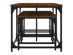 Mesa De Centro* Mesas de encaixar 3 pcs deriv. madeira carvalho Castanho