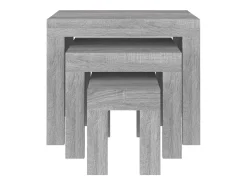 Mesa De Centro* Mesas de encaixar 3 pcs deriv. madeira cinza sonoma Cinzento