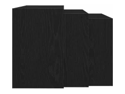 Hot vidaxl Mesas de encastrar 3 pcs derivados de madeira Preto