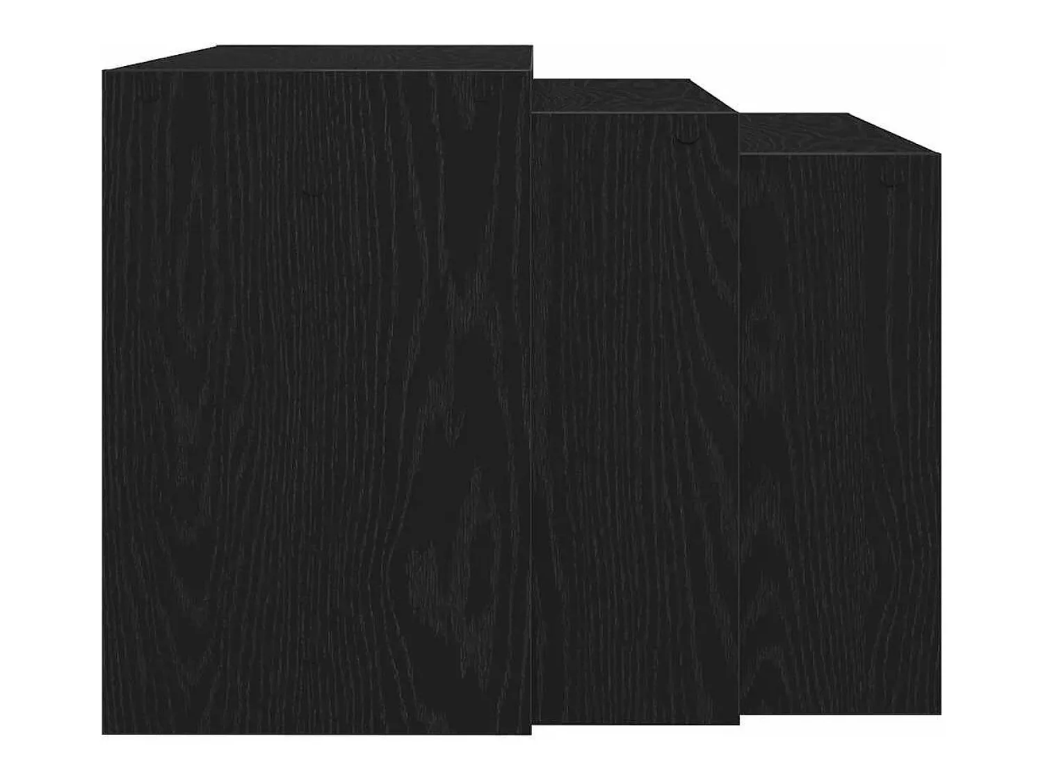 Hot vidaxl Mesas de encastrar 3 pcs derivados de madeira Preto