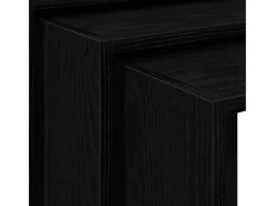 Hot vidaxl Mesas de encastrar 3 pcs derivados de madeira Preto