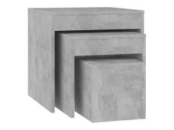 Mesa De Centro* Mesas de encastrar 3 pcs madeira processada cinza cimento PT768902 Cinzento