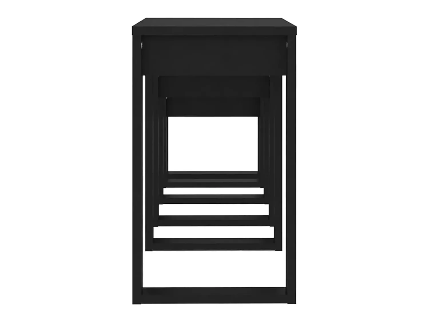Discount vidaxl Mesas de encastrar 3 pcs madeira processada Preto