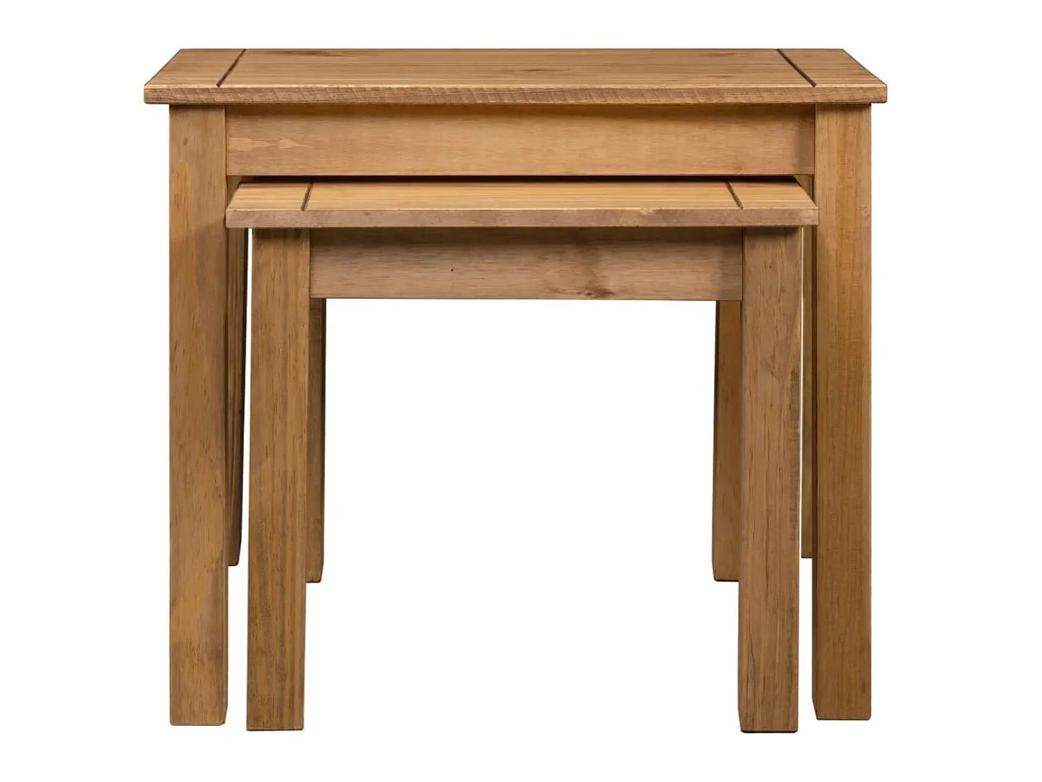 Mesa De Centro* Mesas de encastrar 2 pcs madeira pinho maciça Panama PT861225 Castanho