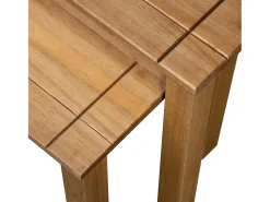 Mesa De Centro* Mesas de encastrar 2 pcs madeira pinho maciça Panama PT861225 Castanho