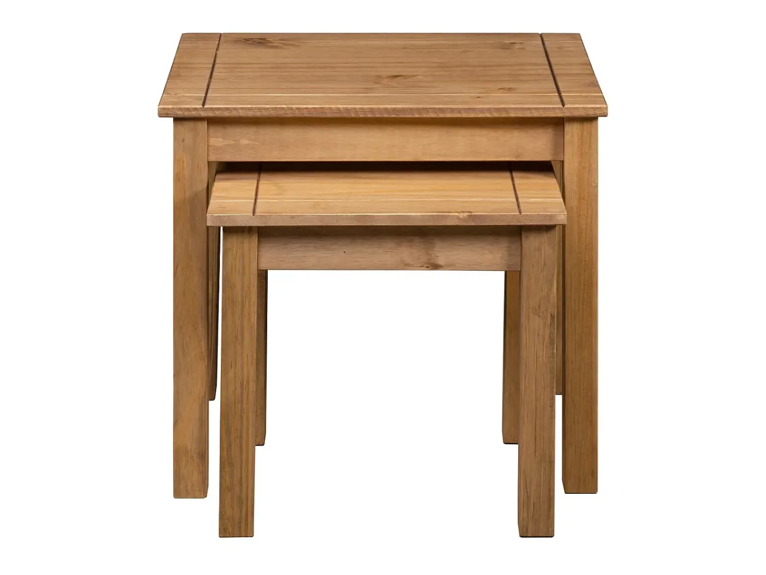 Mesa De Centro* Mesas de encastrar 2 pcs madeira pinho maciça Panama PT861225 Castanho