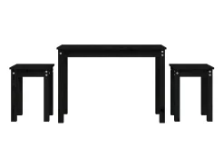 Online Mesas de encastrar 3 pcs madeira de pinho maciça PT213924 Preto