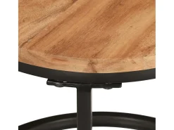 Mesa De Centro* Mesas de encastrar 3 pcs madeira de acácia maciça PT438022 Castanho