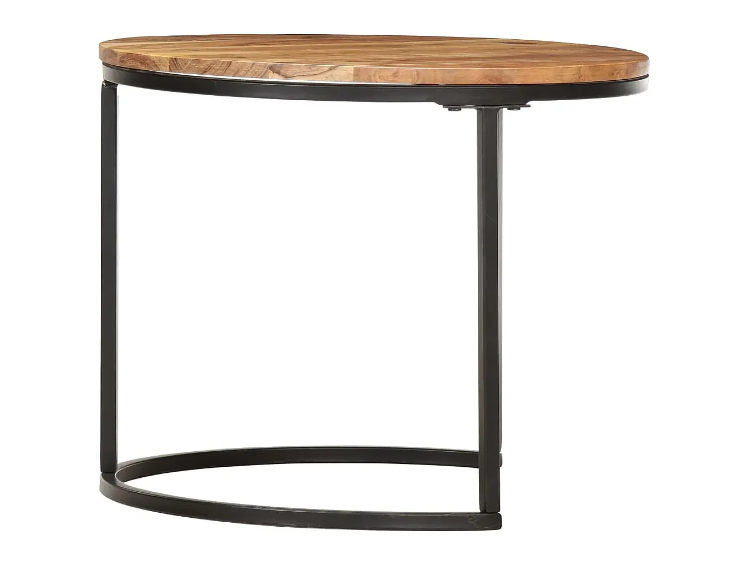 Mesa De Centro* Mesas de encastrar 2 pcs madeira de acácia maciça PT658456 Castanho