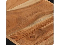 Best vidaxl Mesas de encastrar 3 pcs madeira maciça Natural claro