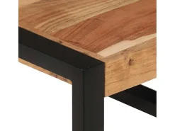 Best vidaxl Mesas de encastrar 3 pcs madeira maciça Natural claro