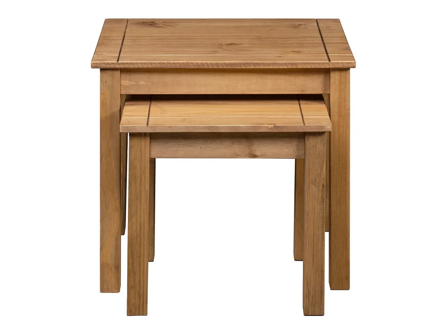 Mesa De Centro|vidaxl Mesas de encastrar 2 pcs madeira pinho maciça Panama Natural claro