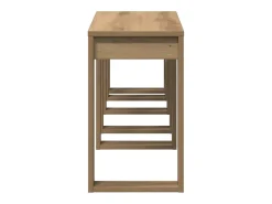 Outlet vidaxl Mesas de encastrar 3pcs derivados de madeira carvalho artisiano Natural claro