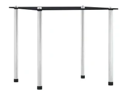 Mesa De Centro| Mesas encastráveis 3 pcs vidro temperado PT808839 Preto
