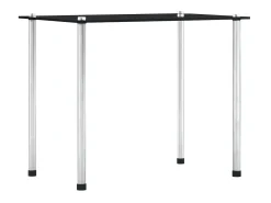 Mesa De Centro| Mesas encastráveis 3 pcs vidro temperado PT808839 Preto
