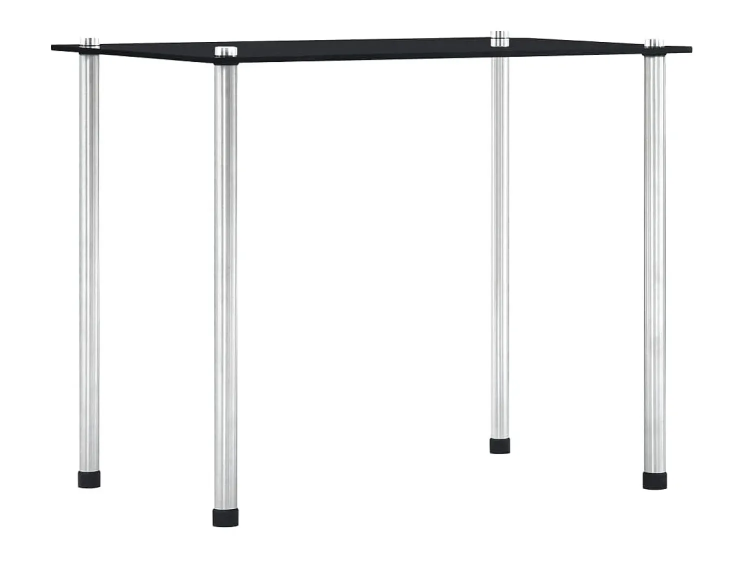 Mesa De Centro| Mesas encastráveis 3 pcs vidro temperado PT808839 Preto