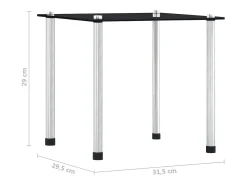 Mesa De Centro|vidaxl Mesas encastráveis 3 pcs vidro temperado Preto