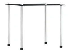 Mesa De Centro|vidaxl Mesas encastráveis 3 pcs vidro temperado Preto