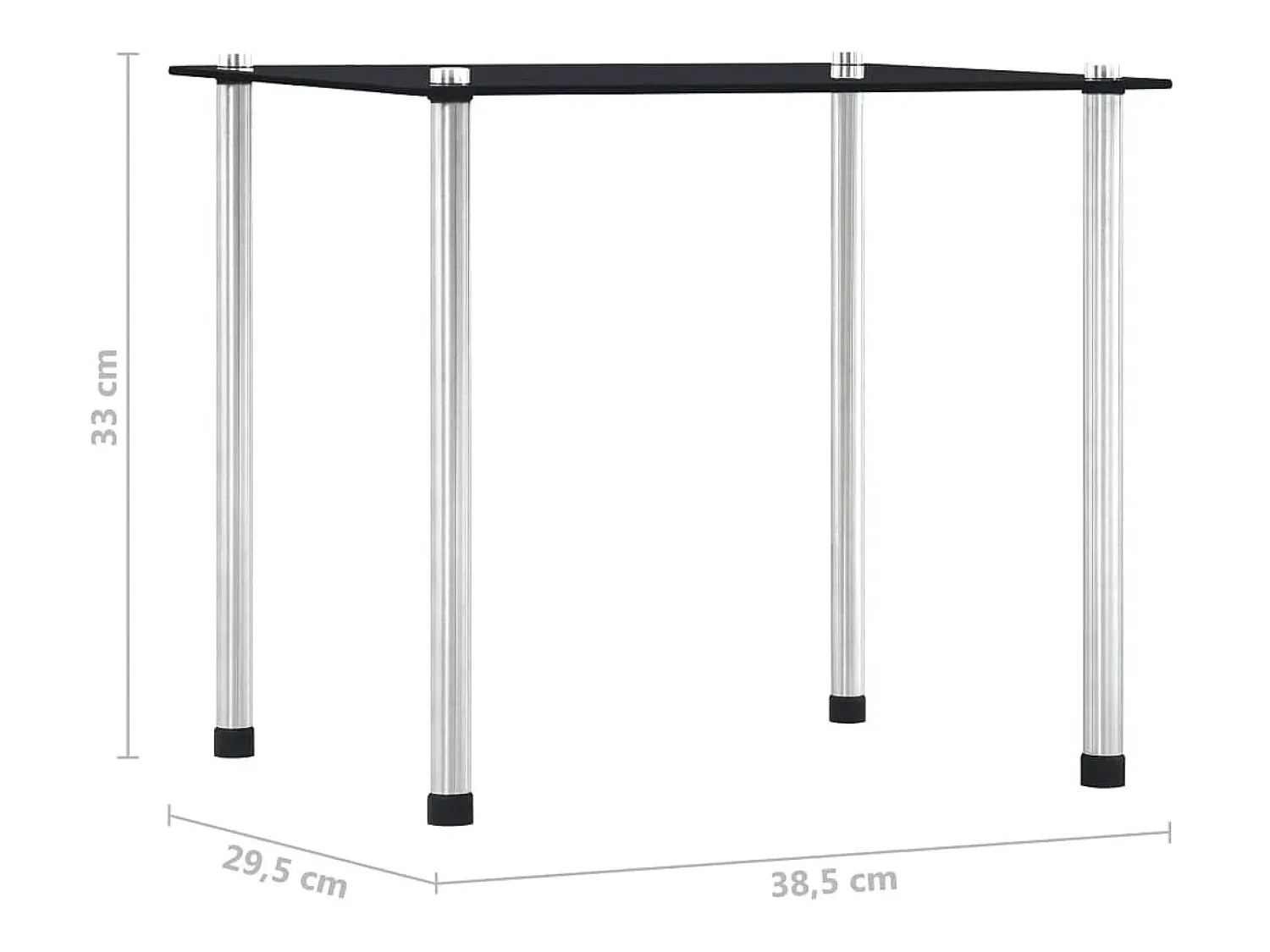 Mesa De Centro|vidaxl Mesas encastráveis 3 pcs vidro temperado Preto