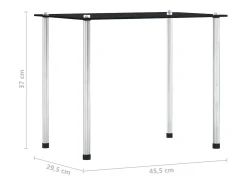 Mesa De Centro|vidaxl Mesas encastráveis 3 pcs vidro temperado Preto