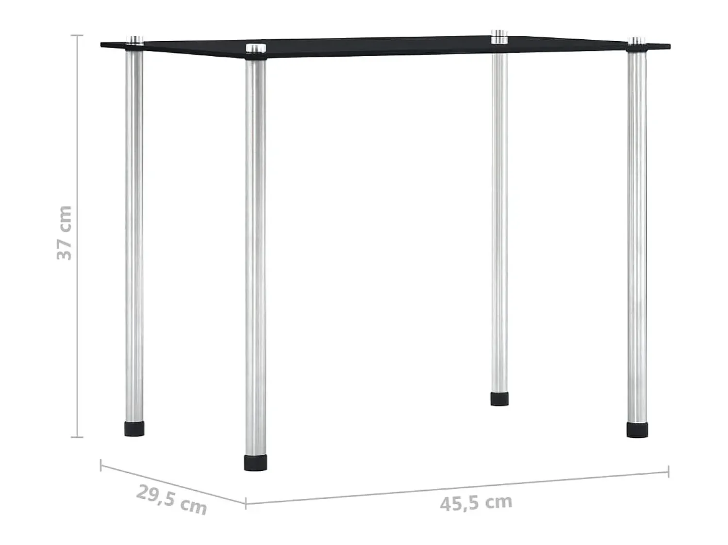 Mesa De Centro|vidaxl Mesas encastráveis 3 pcs vidro temperado Preto