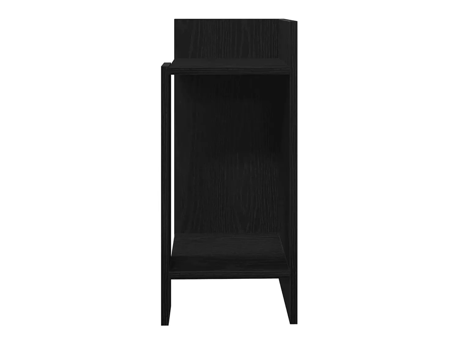 Clearance vidaxl Mesas laterais 2 pcs com prateleira 110x50x103 cm preta Preto