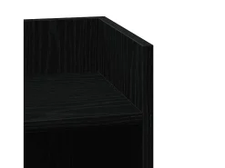 Clearance vidaxl Mesas laterais 2 pcs com prateleira 110x50x103 cm preta Preto