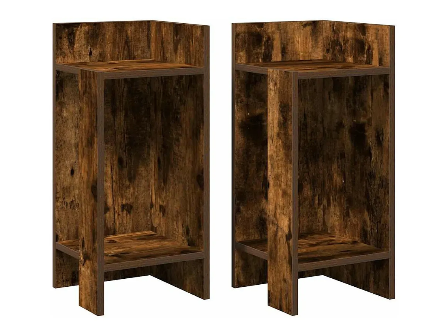 Mesa De Apoio*vidaxl Mesas laterais 2 pcs prateleira 110x50x103 cm carvalho fumado Natural claro