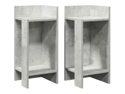 Online vidaxl Mesas laterais 2pcs c/ prateleira 110x50x103cm cimento Cinzento