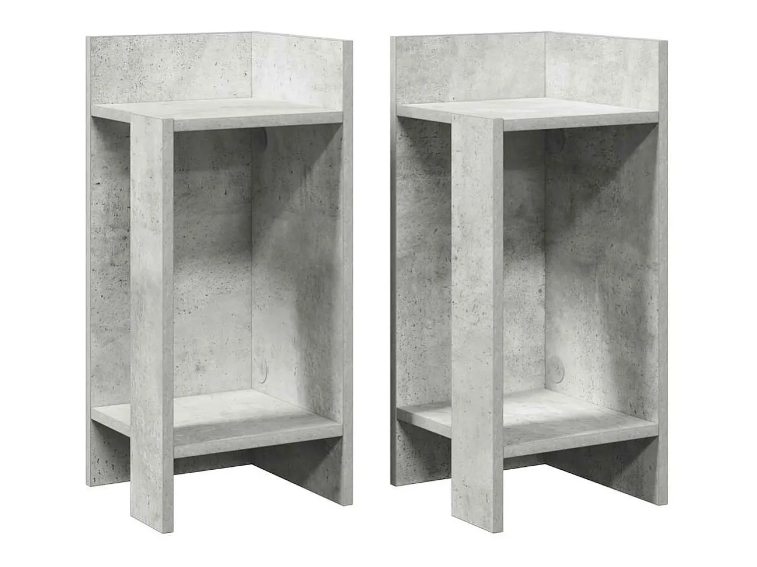 Online vidaxl Mesas laterais 2pcs c/ prateleira 110x50x103cm cimento Cinzento