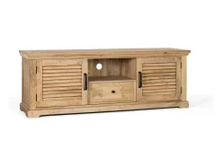 Clearance Giner y colomer Meuble tv 2 portas e 1 tirair bois massif de manguier Castanho