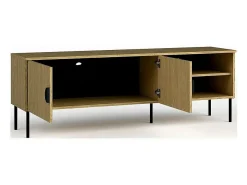 Meublorama Meuble TV 2 Portes - Couleur Chêne - 160 CM - Collection MONDO^ Móvel De Tv