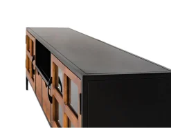 Móvel De Tv*Giner y colomer Meuble TV com 2 portas e 2 tomadas para visualização da tela principal. Castanho