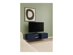 Meublorama Meuble TV design AZURÉA – 2 portas & 2 nichos – profundo – 156x55x41 cm^ Móvel De Tv