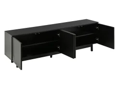 ModernLuxe Meuble TV moderne - avec étagères réglables - en panneaux de particules - Noir^ Móvel De Tv