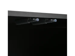 ModernLuxe Meuble TV moderne - avec étagères réglables - en panneaux de particules - Noir^ Móvel De Tv