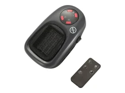 Lareira* Mini aquecedor Balderia com tomada - Aquecedor com ventilador 500 W Aquecedor com tomada Preto