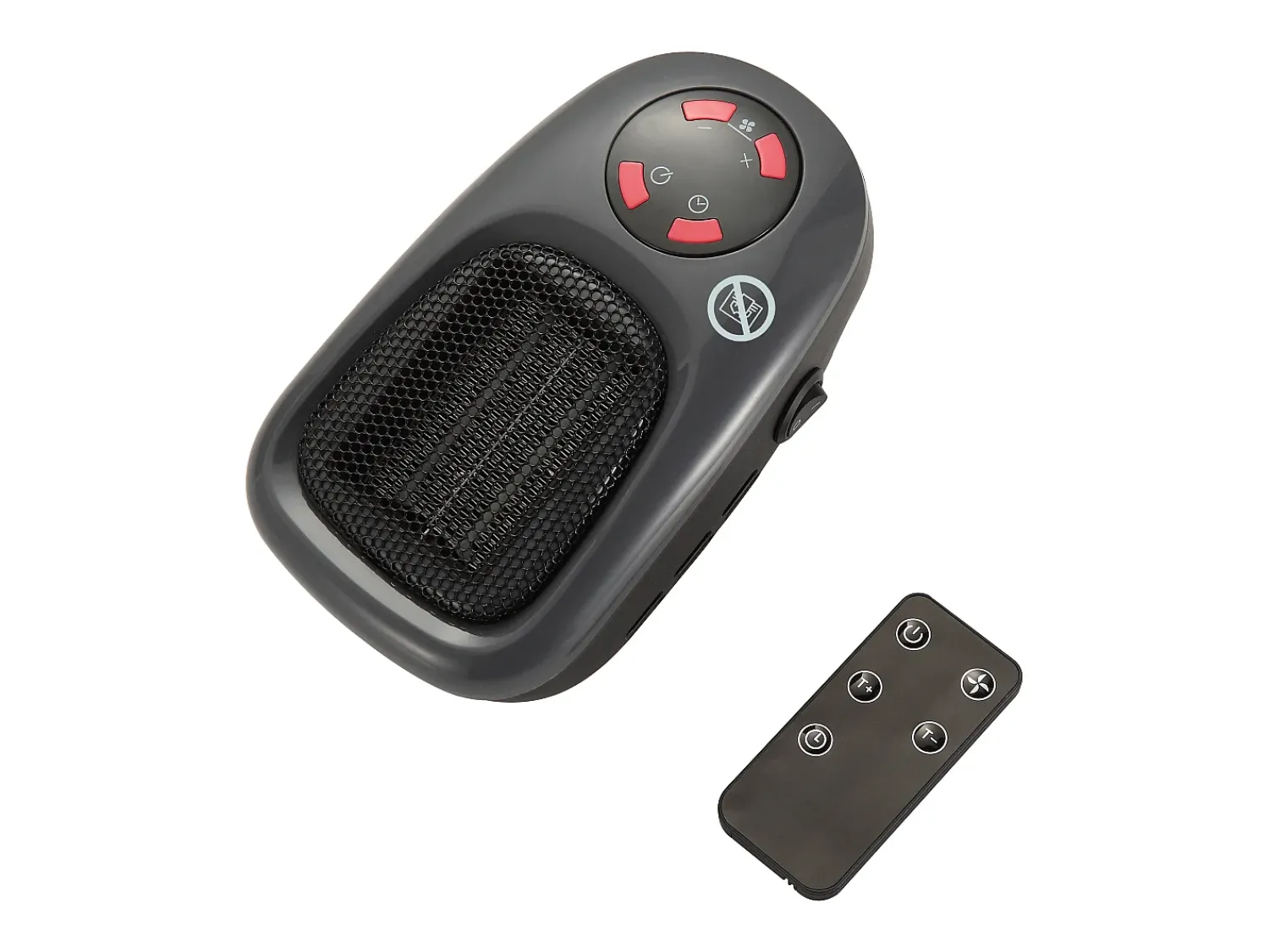 Lareira* Mini aquecedor Balderia com tomada - Aquecedor com ventilador 500 W Aquecedor com tomada Preto