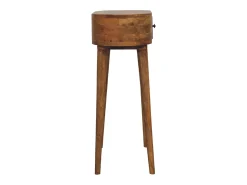 Consola* Mini consola em carvalho estilo Albion Bege