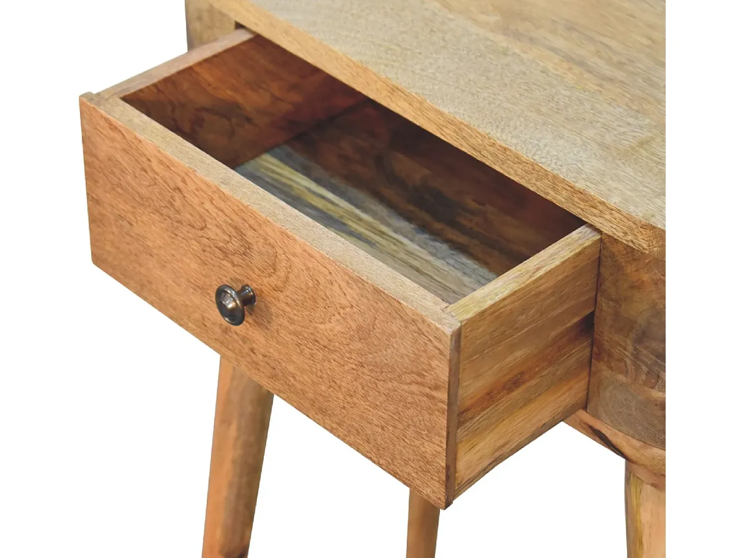 Consola* Mini consola em carvalho estilo Albion Bege