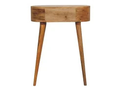 Consola* Mini consola em carvalho estilo Albion Bege