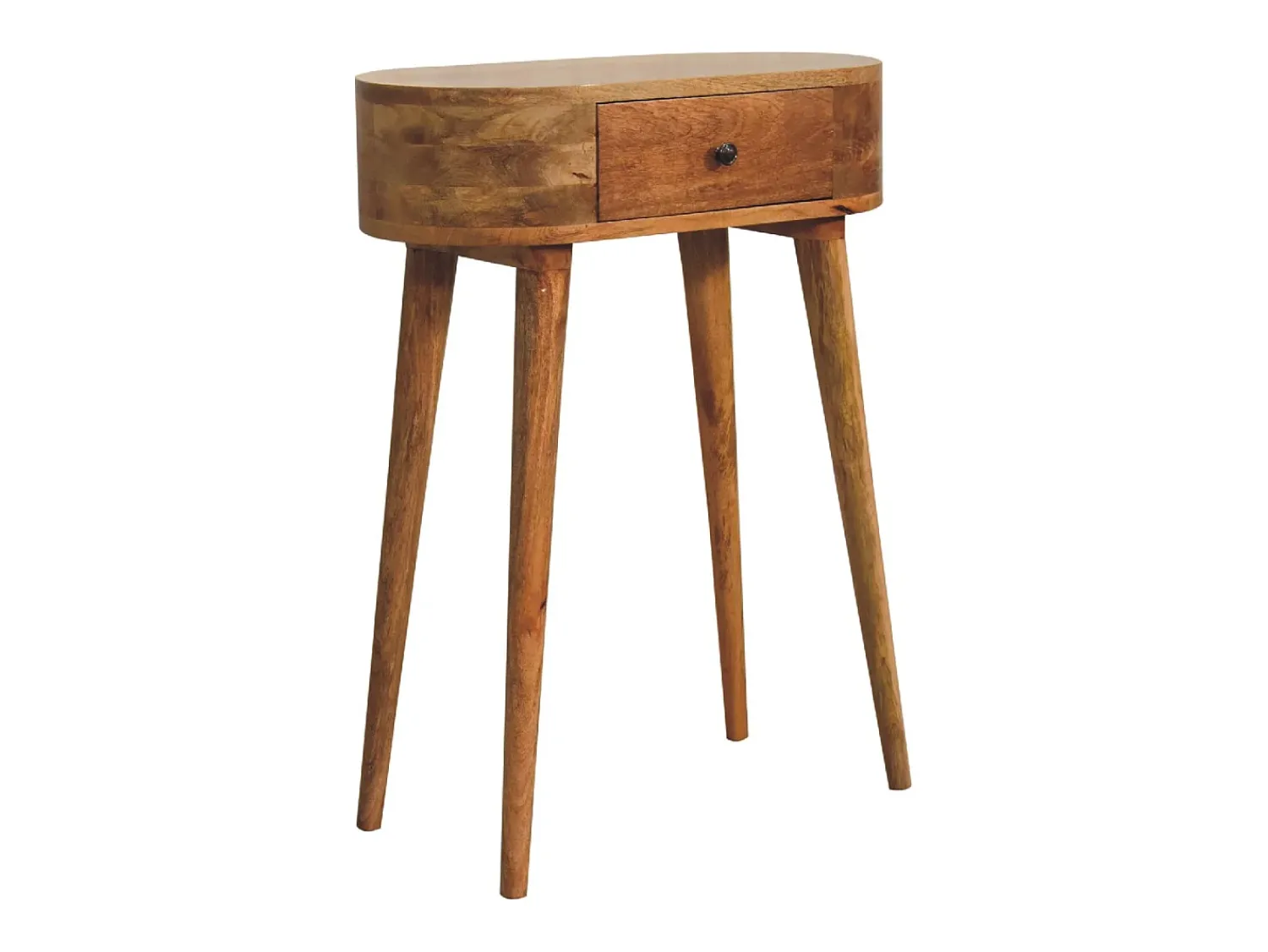 Consola* Mini consola em carvalho estilo Albion Bege
