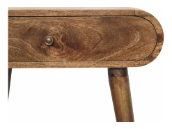 Consola| Mini mesa de console cinza Londres. Castanho