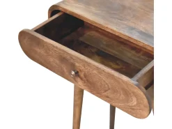 Consola| Mini mesa de console cinza Londres. Castanho