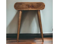 Consola| Mini mesa de console cinza Londres. Castanho
