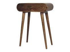 Consola| Mini mesa de console cinza Londres. Castanho