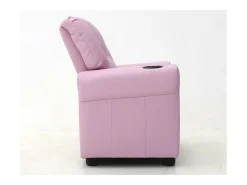 Poltrona*Meublorama Mini poltrona reclinável ITCHI com elevação manual, material em PU na cor , ideal para uma sala confortável. Rosa
