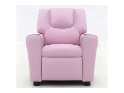 Poltrona*Meublorama Mini poltrona reclinável ITCHI com elevação manual, material em PU na cor , ideal para uma sala confortável. Rosa