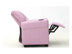 Poltrona*Meublorama Mini poltrona reclinável ITCHI com elevação manual, material em PU na cor , ideal para uma sala confortável. Rosa