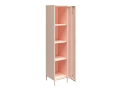 Dorel Home Mission District | Armário Cacifo com 1 Porta em Metal Rosa^ Móvel De Entrada
